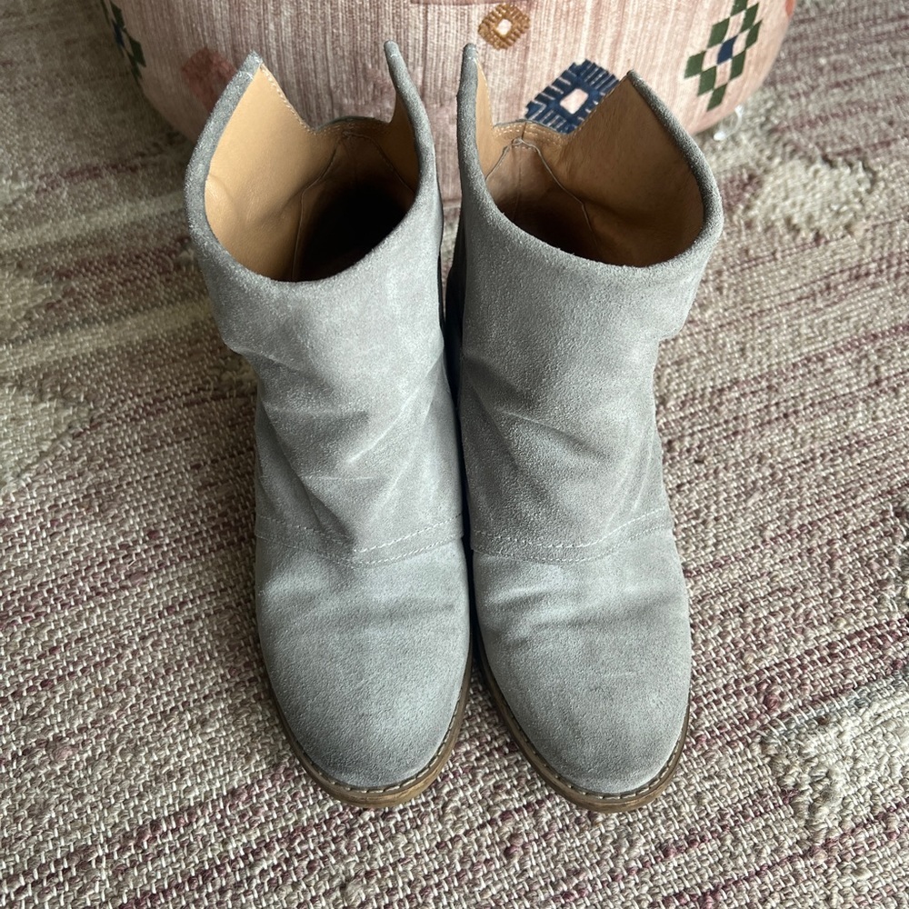 European all suede leather wedge booties by o la la - Picture 2 of 8